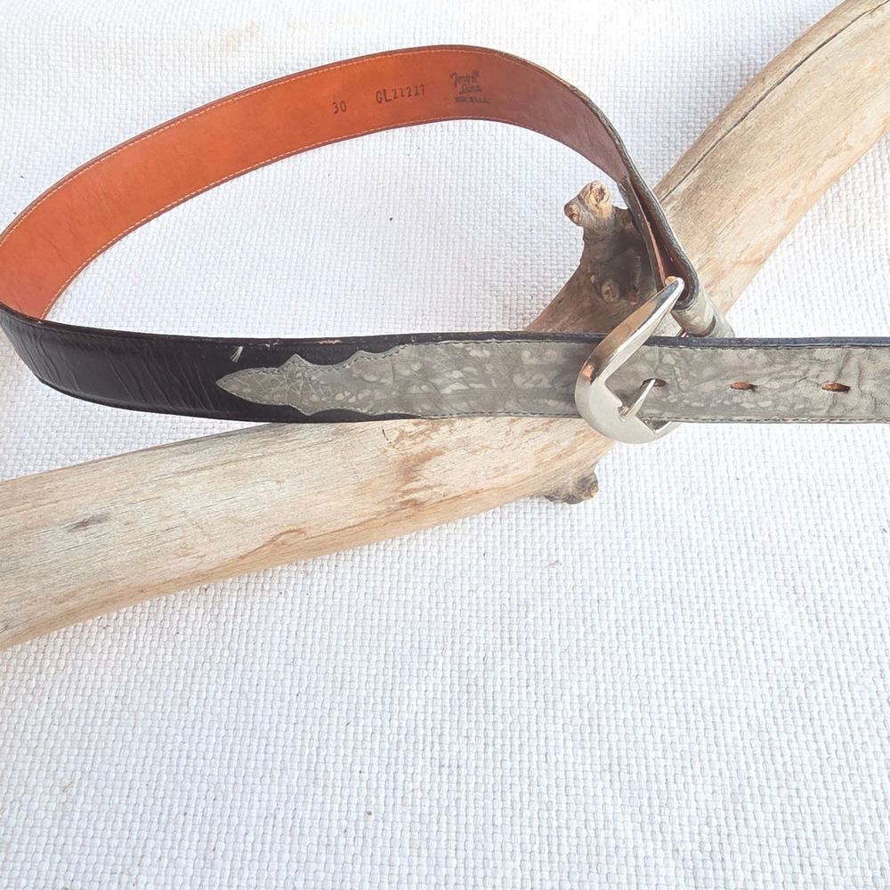Tony Lama Vintage Two Toned Western Belt Made In The USA